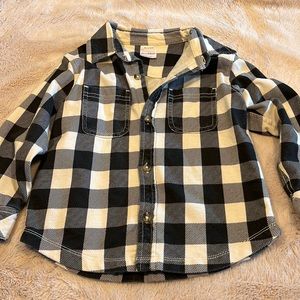 Hanna Andersson brushed flannel button down EUC sz 90 (3T)